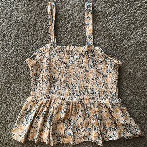NWOT smocked baby doll tank top.